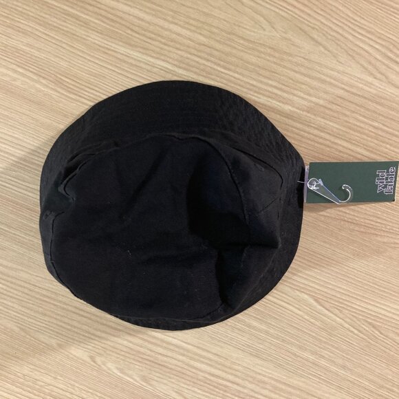 Wild Fable Black Cotton Bucket Hat NWT One Size Classic Solid Summer Sun - Picture 3 of 3